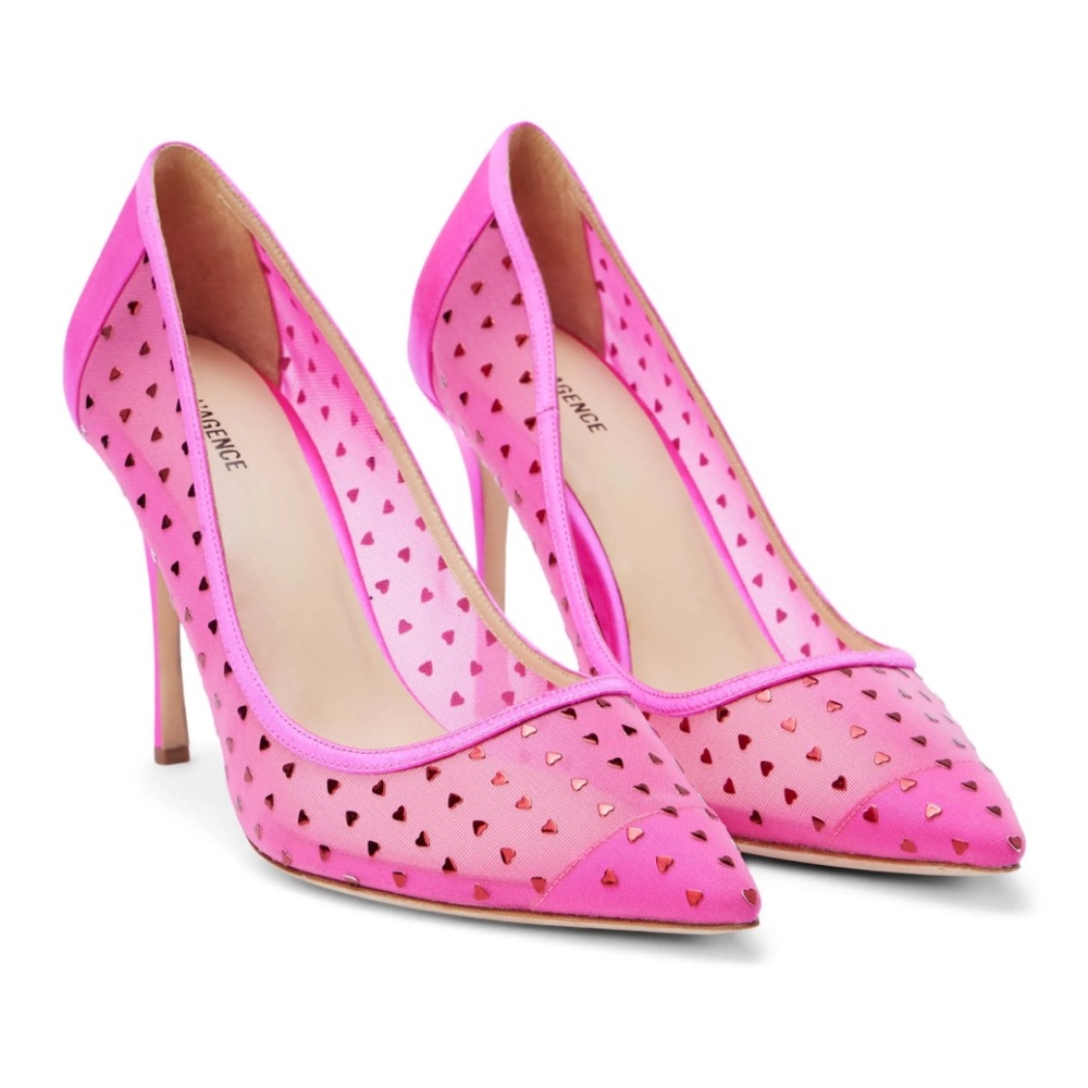 L’AGENCE Julie Pump In Hot Pink Satin no box